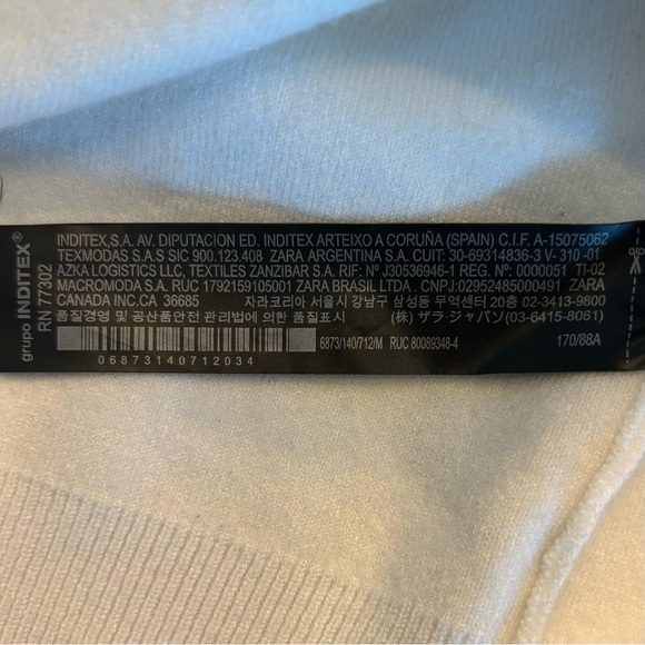 Zara Knit Sweater Women’s Medium Oversized Off-white Cream Cable Knit Sleeve - Picture 7 of 8